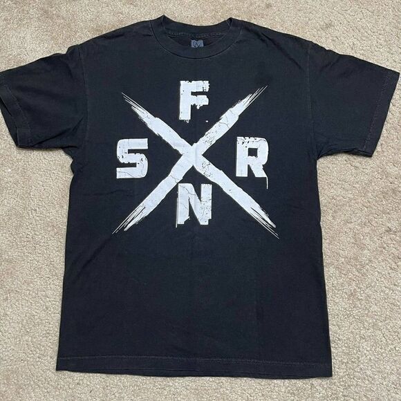 Seth Rollins SFNR Black WWE Authentic Men’s T-Shirt Official In Ring Shirt Gear - Picture 2 of 10